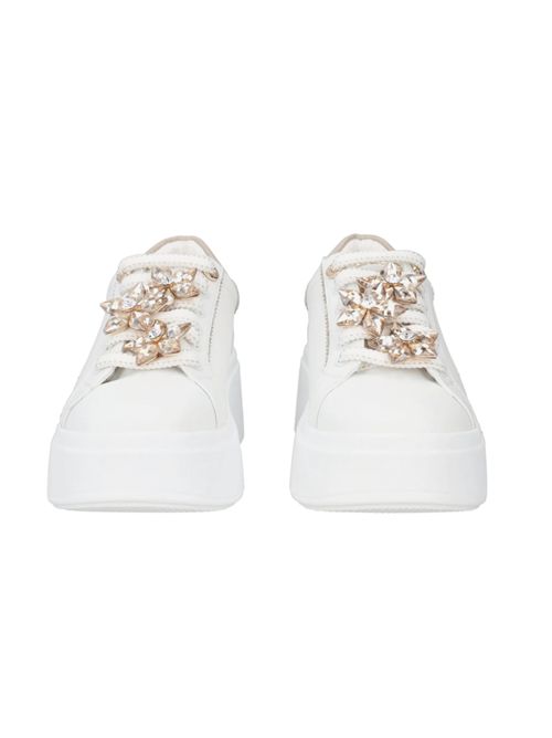 Sneaker in pelle con fiori in strass Clara Tosca Blu TOSCA BLU | SS2603S02405E